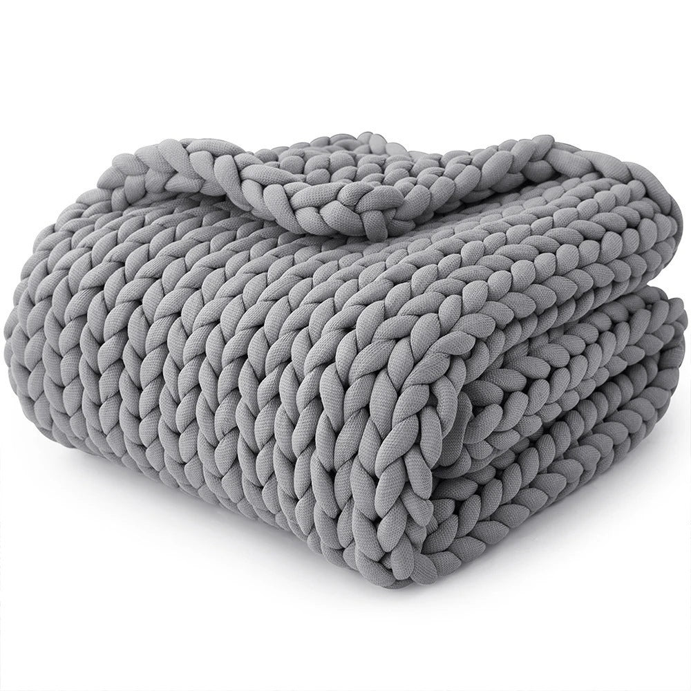 Chunky Knit Throw Blanket