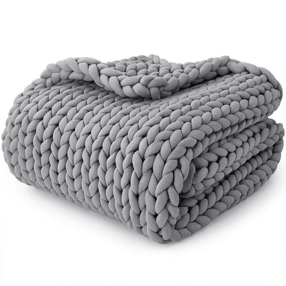 Chunky Knit Throw Blanket
