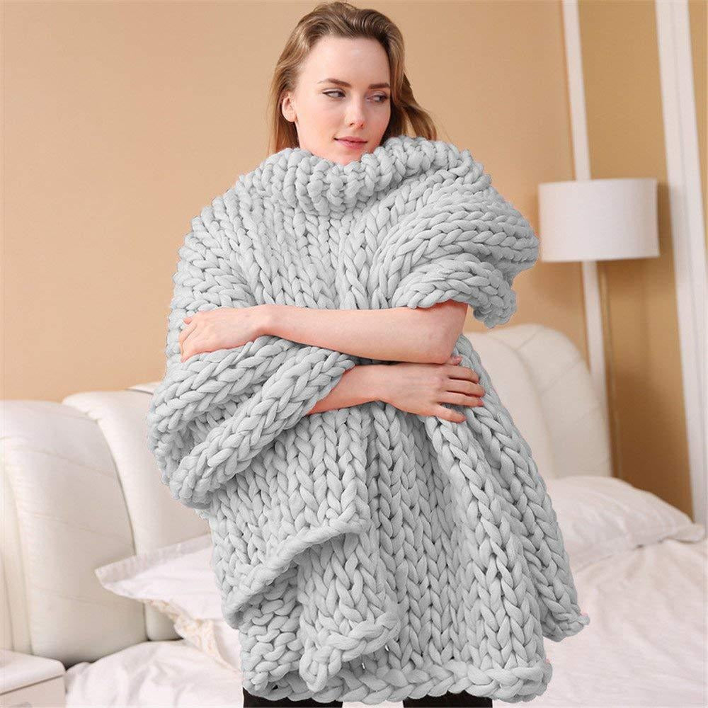 Chunky Knit Throw Blanket