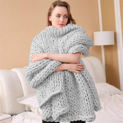 Chunky Knit Throw Blanket