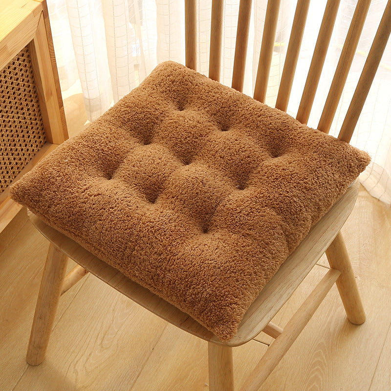 Thick Plush Chair Seat Cushion – Soft Velvet Dining & Office Chair Pad
