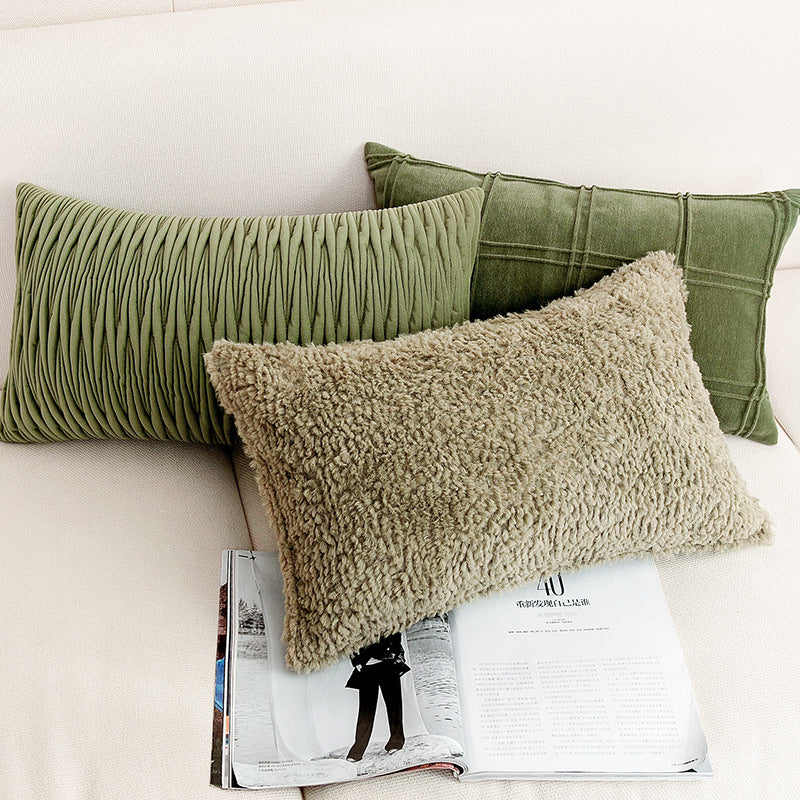 Long Rectangular Lumbar Pillow – Modern Scandinavian Style Sofa & Bed Cushion