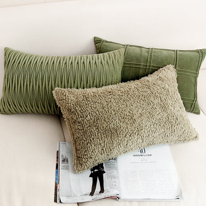 Long Rectangular Lumbar Pillow – Modern Scandinavian Style Sofa & Bed Cushion