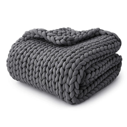 Chunky Knit Throw Blanket
