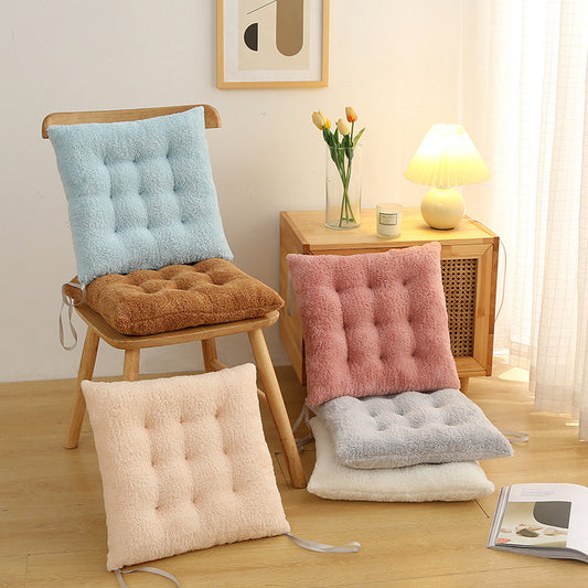 Thick Plush Chair Seat Cushion – Soft Velvet Dining & Office Chair Pad