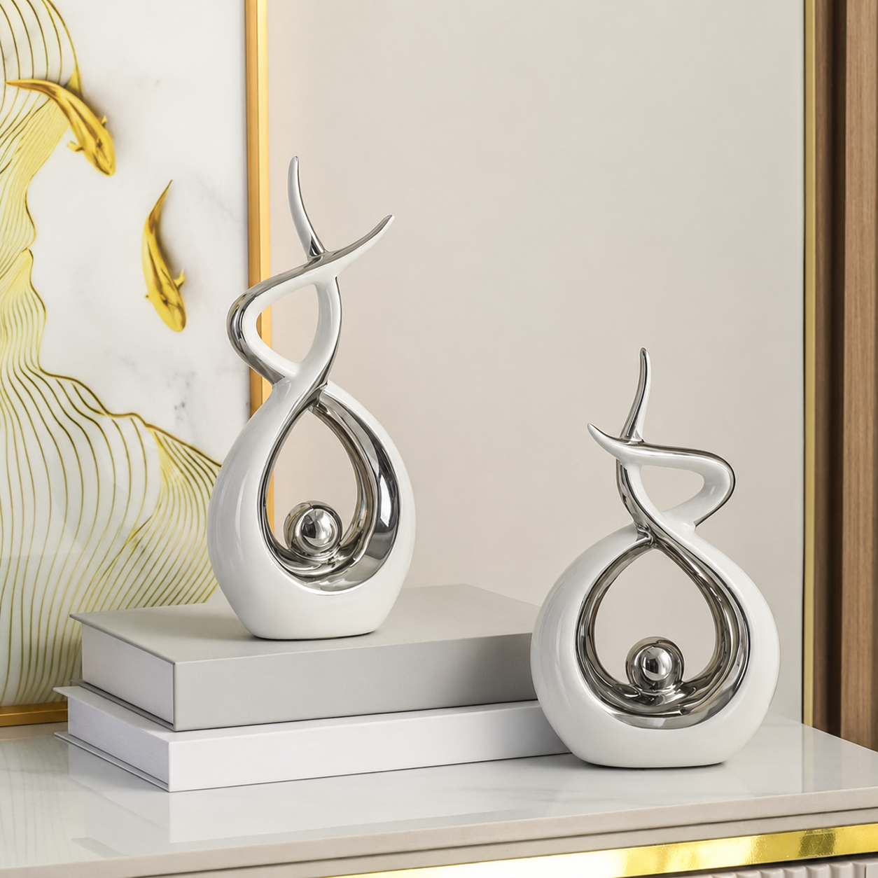 Luxury Home Décor for Living Room, TV Stand & Entryway